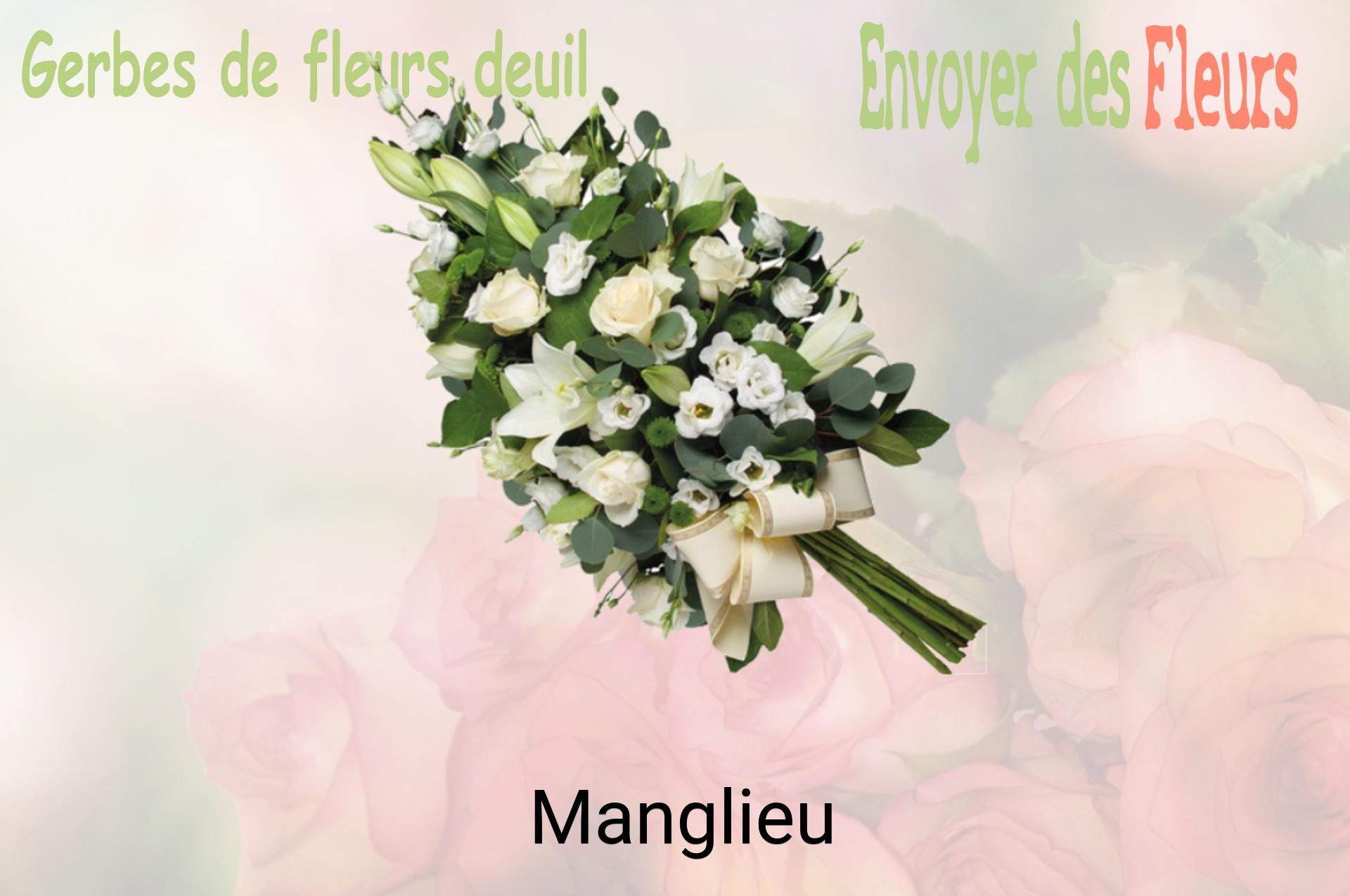 Gerbe de fleurs de deuil livrée à Manglieu
